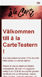 Mobile Screenshot of alacarteteatern.se