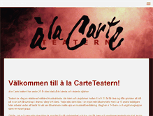 Tablet Screenshot of alacarteteatern.se